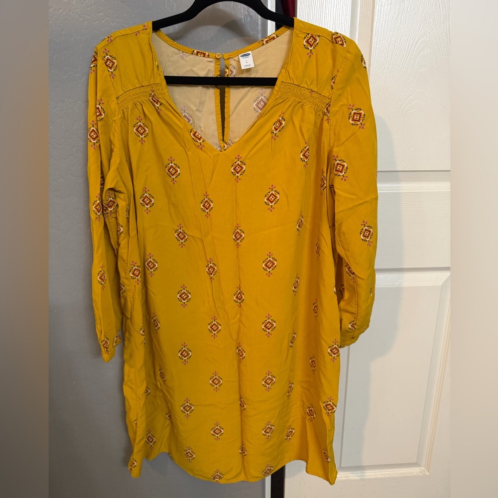 Old Navy Yellow Floral Dress